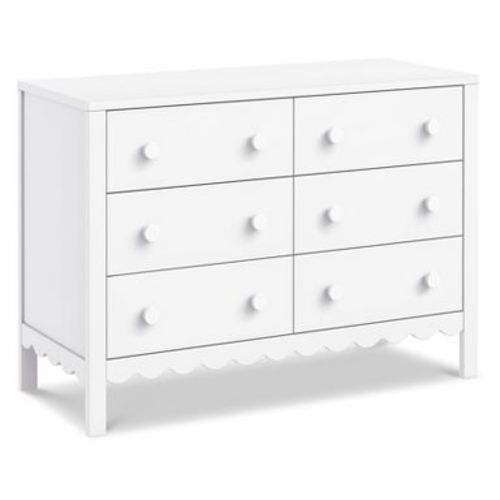 daVinci Sammy Scallop 6-Drawer Dresser - White