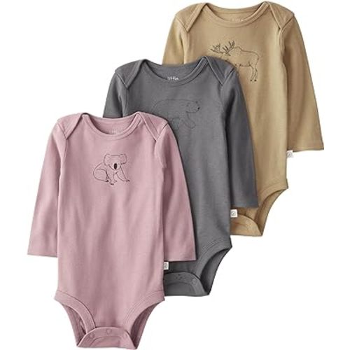 little planet by carter's unisex-baby 3-pack Long Sleeve Bodysuits