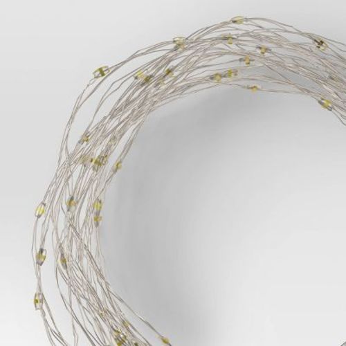10.5' 30ct. Battery Operated Twinkling LED Dewdrop Fairy String Lights Warm White with Wire - Room Essentials™