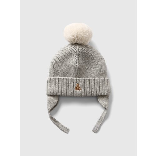 Baby Sherpa-Lined Poof Beanie