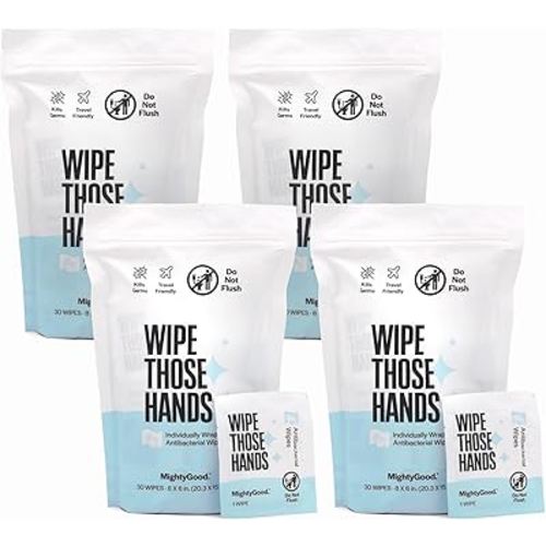 MightyGood Wipe Those Hands Individually Wrapped Wipes (120)