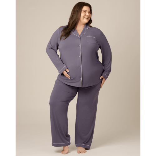 Clea Bamboo Long Sleeve Pajama Set | Black - Kindred Bravely