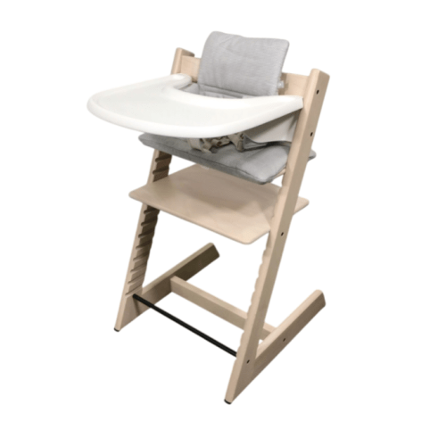 Stokke Tripp Trapp High Chair Complete² + Newborn Set, Nordic Grey, Whitewash