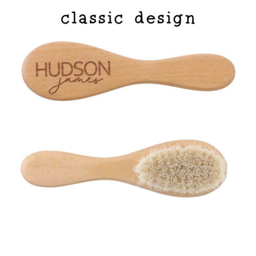 Personalized Wooden Baby Brush