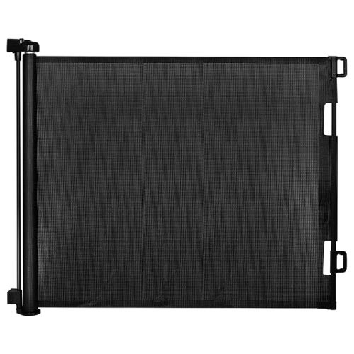Retractable Baby Gate,Mesh Baby Gate or Mesh Dog Gate,33" Tall,Extends up to 55" Wide,Child Safety Gate for Doorways, Stairs, Hallways, Indoor/Outdoor（Black,33"x55" - 33x55 Inch