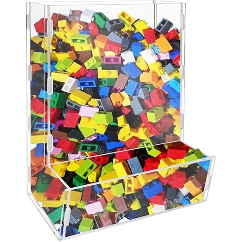 Montex Wall Toy Dispenser, Toy Car Organizer, Hanging Organizer and Storage Bin for Children's Room, Toy Storage for Blocks, Cars, Snacks, Darts (One Compartment)