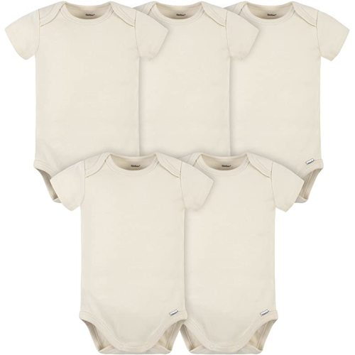 Gerber unisex-baby 5 Pack Onesies Multi-packs Bundle Interlock 180 Gsm