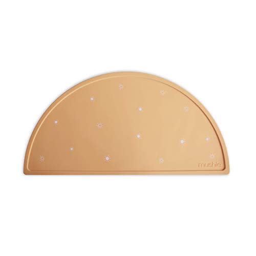 mushie Silicone Placemat for Kids | BPA-Free Non-Slip Design (Sun Orange)