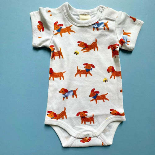Dog Print Bodysuit