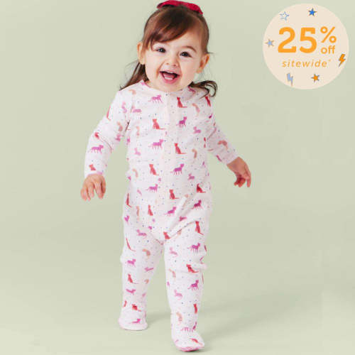 cheetah bonita organic cotton magnetic parent favorite footie – Magnetic Me