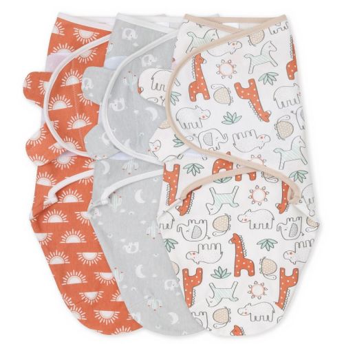 The Peanutshell Desert Safari Swaddle Wrap - S/m 3pk