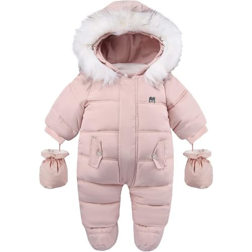 Baby Girl Winter Snowsuit Toddler Jacket Clothes For Boy Infant Jumpsuit Hoodied