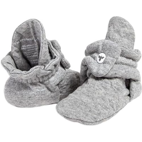 Burt's Bees Baby Booties, Organic Cotton Adjustable Infant Sock