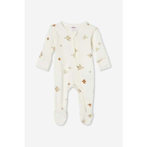 Organic Pointelle Zip Romper