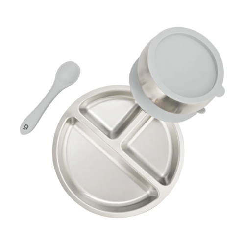 beaubaby® Essentials Bundle 18/8 Stainless Steel Plate, Bowl & Spoon