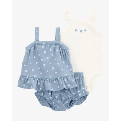 Baby 3-Piece Shell Print Little Short Set - Carter's | Carter's
