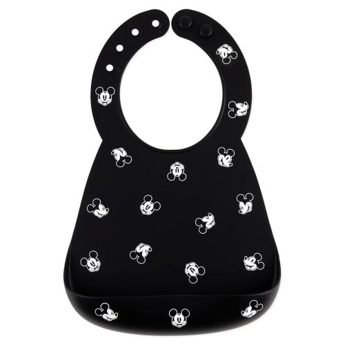 Bumkins Disney Bibs, Silicone Pocket for Babies, Baby Bib for Girl or Boy, for 6-24 Months Up to Toddler, Essential Must Have for Eating, Feeding, Baby Led Weaning Supplies, Mess Saving, Mickey Mouse