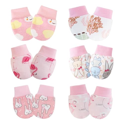 Baby Mittens No Scratch Mittens Infant Soft Gloves Mittens for 0-6 Months Boys Girls
