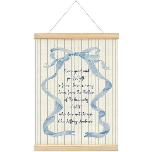 foedor Bible Verses Wall Decor,Christian Wall Art Poster Hanger Frame,Christian Room Decor,Coquette Room Decor for Bedroom Dorm Living Room Office 12x16