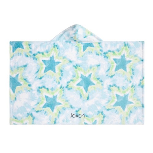 Star Tie-Dye Kid Beach Hooded Towel