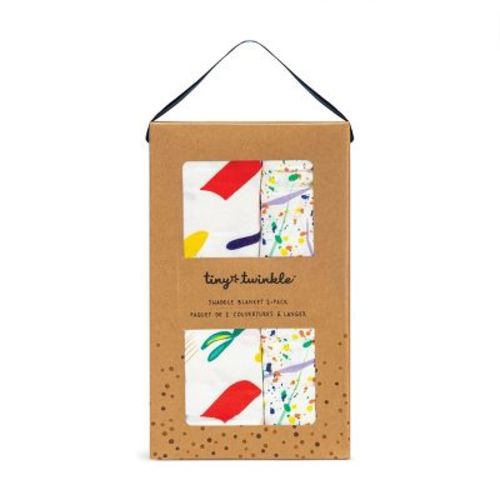 Tiny Twinkle Kaffle Swaddle Blanket 2-Pack, Soft and Silky Baby Blanket for Newborns (47" x 47")