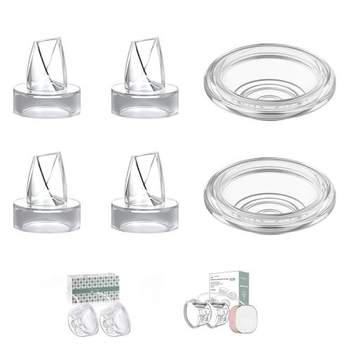 Duckbill Valves Silicone Diaphragm, Compatible with TOVVILD Breast Pump Milk Collection Cups, Replace Wearable Breast Pump Duckbill Valve and Silicone Diaphragm Accessories (6 Piece Set)