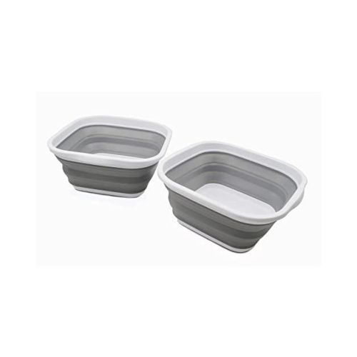 SAMMART 5.5L (1.4 Gallons) Set of 2 Collapsible Tub - Foldable Dish Tub