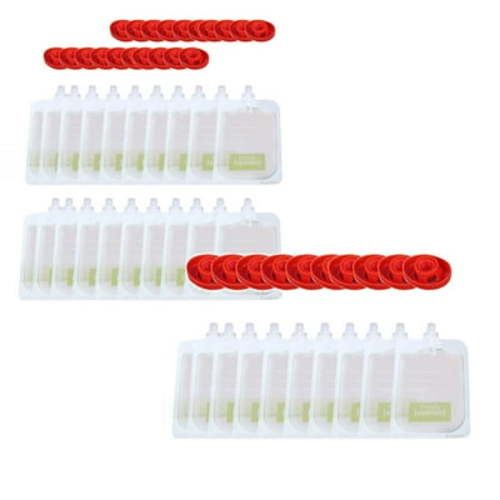 10/20/50PCS Reusable Baby Food Pouches BPA Free Applesauce Yogurt Puree Squeeze Pouch Toddlers Baby Freezer Safe Food Storage Bags