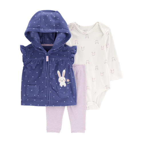 Baby 3-Piece Bunny Fleece Little Vest Set - Carter's | Carter's