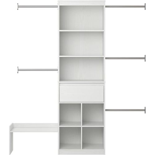 Max & Finn Grow with Me Adjustable Kids’ Closet Organizer System, White