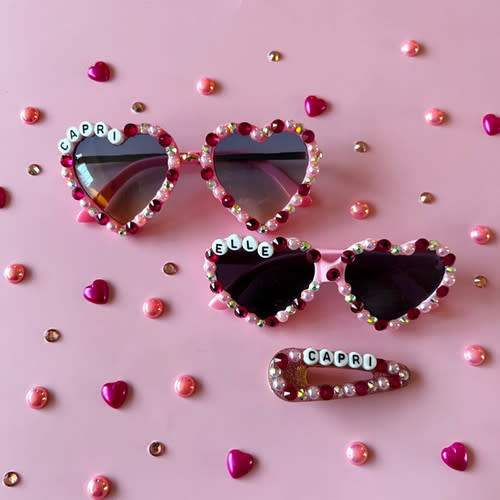 Multi Pink Heart Sunglasses