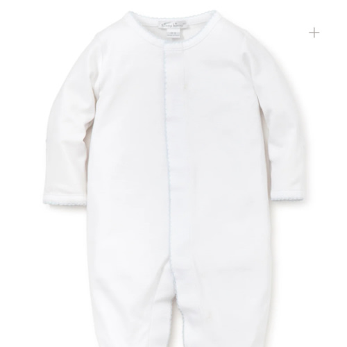 White/Blue Kissy Basics Footie NEW