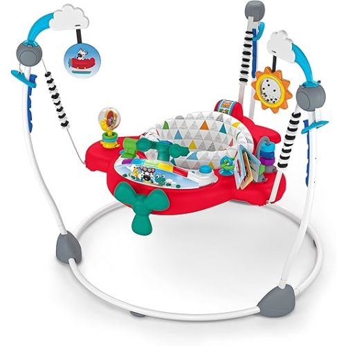 Baby Einstein Ocean Explorers Airplane Adventure 2-in-1 Interactive Activity Jumper with Lights Ages 6 months +, Max weight 25 lbs., Unisex