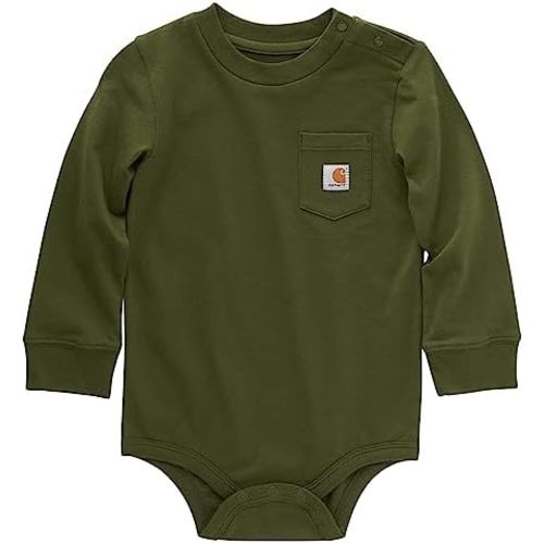 Carhartt Unisex Baby Long-Sleeve Pocket Bodysuit