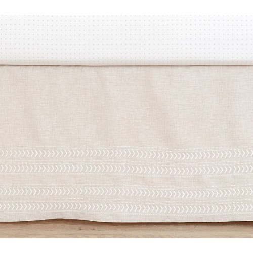 Sweet Animal Linen Crib Skirt | Pottery Barn Kids