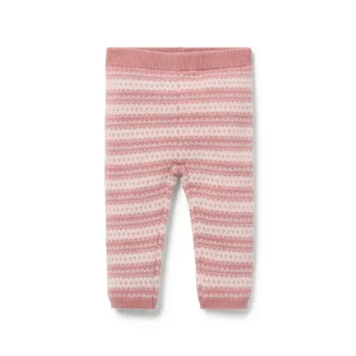Baby Antique Rose Fair Isle Baby Fair Isle Sweater Pant by Janie and Jack