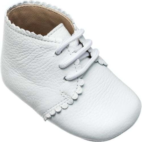 Scalloped Bootie, White - Elephantito | Maisonette