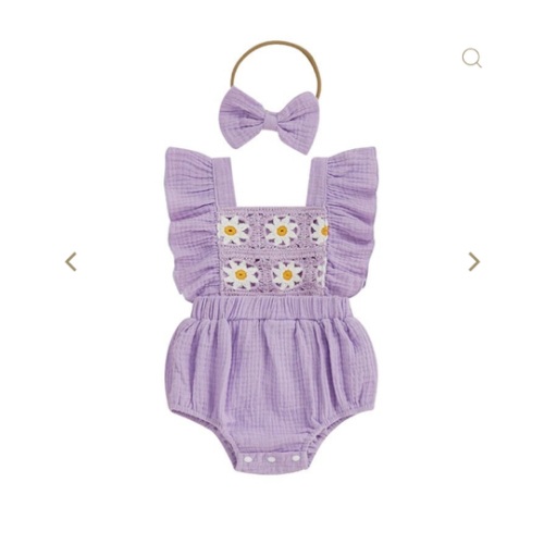 Crochet Daisy Romper