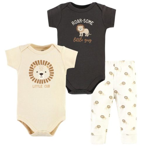 Hudson Baby 2 Cotton Short Sleeve Bodysuits and Pant Set, Preemie - 24 Months