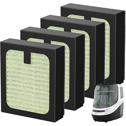 4 Pack HEPA Filter Replacement for Baby Brezza Baby Bottle Washer Pro, High Efficiency H13 True HEPA Filter, Air Clean Dust