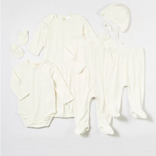 Little Bundle Going Home Pointelle Set, 6-Piece - Clothing Sets