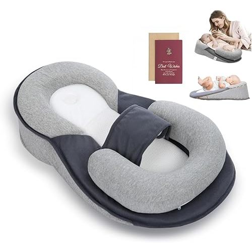 Baby Feeding Support Pillow, Wedge Pillow for Newborn, Reflux Pillow for Baby, Bottle Feeding Detachable (Support Pillow)