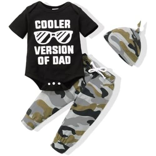 NZRVAWS Newborn Baby Boy Clothes Outfits Letter Prined Romper Pants Set Infant Baby Boy Clothing 0 3 6 9 12 18 Months