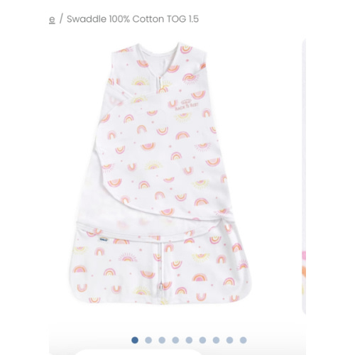Sunshine Rainbows Cotton Newborn Swaddle | HALO