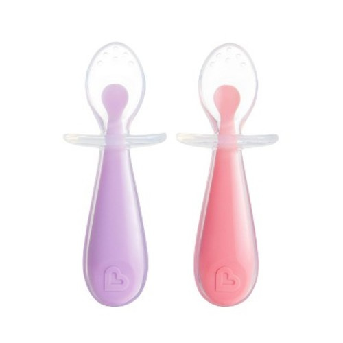 Munchkin Gentle Scoop Spoons - 2pk, Color: Pink/Purple.