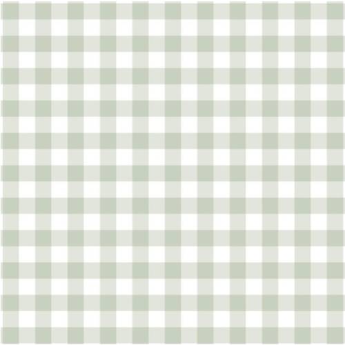 Sage Green Check Fitted Crib Sheet