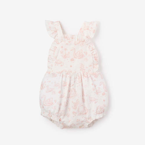 Swan Toile Swiss Dot Sunsuit PINK / 9-12 M