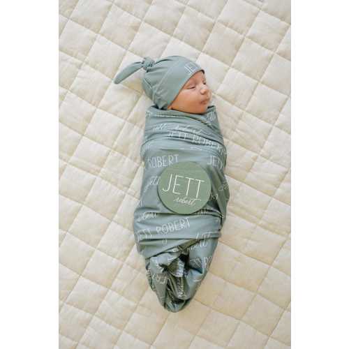 Personalized Swaddle Blanket, Optional Bundle, Newborn Coming Home Outfit Photo Props, Baby Name Announcement Sign, Baby Shower Gift JS12