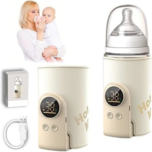 2025 Upgrade Portable Bottle Warmer for Travel,Comfortable Bottle Warmer on the go,Rapid Warming,Long-Lasting Warming up to 6-10H (10000 mAh)