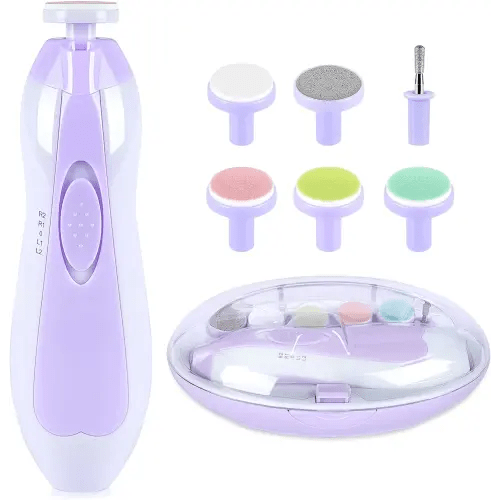 Baby Nail Trimmer Electric, Baby Nail Clippers Safe Baby Nail File Kit Manicure Set, Trim Polish Grooming Kit for Newborn Infant Toddler or Adults